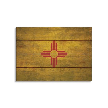 WILE E. WOOD 20 x 14 in. New Mexico State Flag Wood Art FLNM-2014